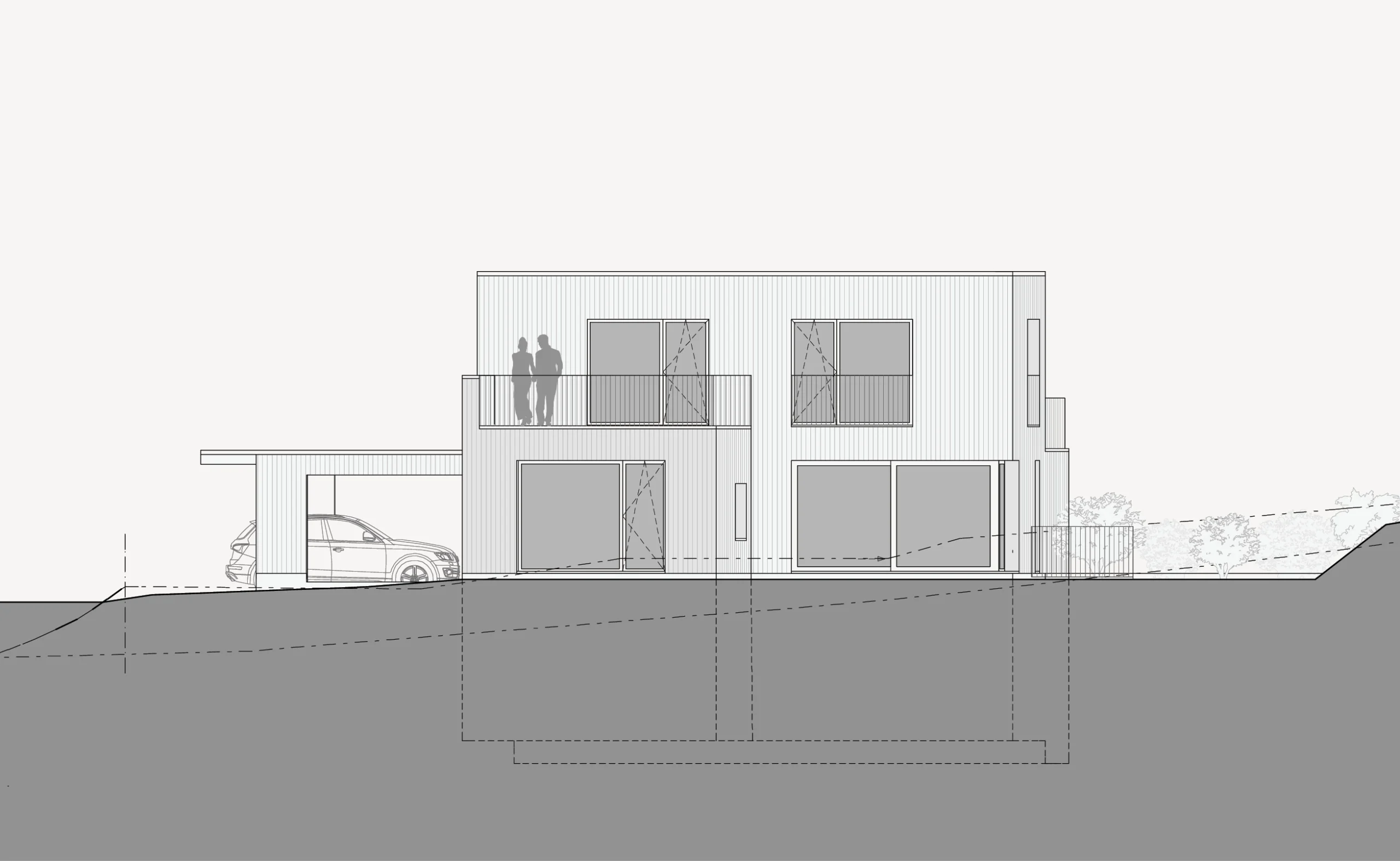 Süd-Westfassade